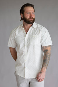Weatherproof Vintage Poplin Button Up Shirt for Men in Snow | S2684244GK-SNOW