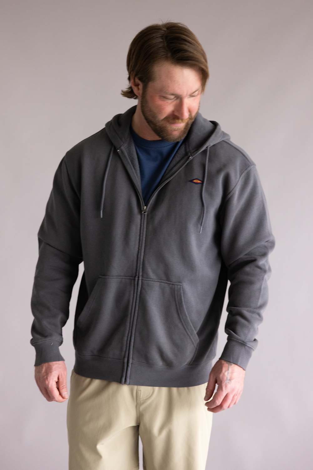 Quiksilver Saltwater Zip Hoodie for Men in Iron Gate