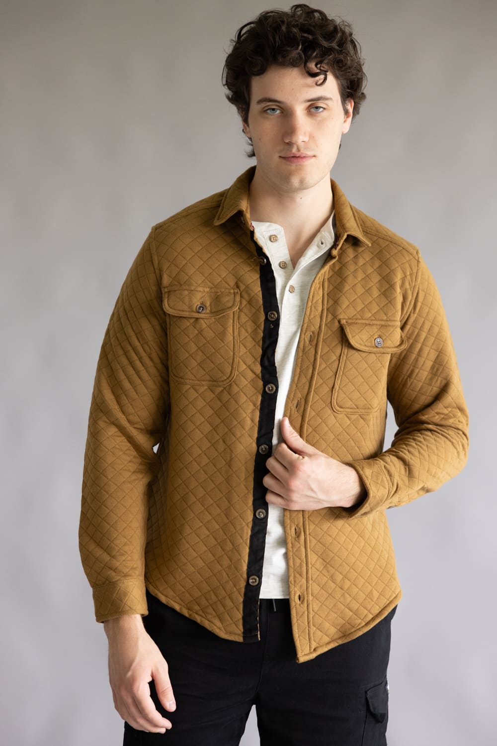 1897 Original Quilted Shirt Jacket for Men in Earth