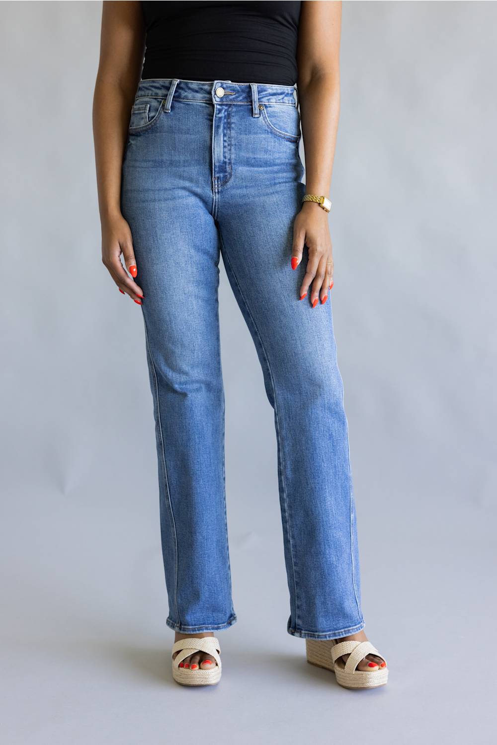 JBD Mallory Seamed Bootcut Jeans for Women 