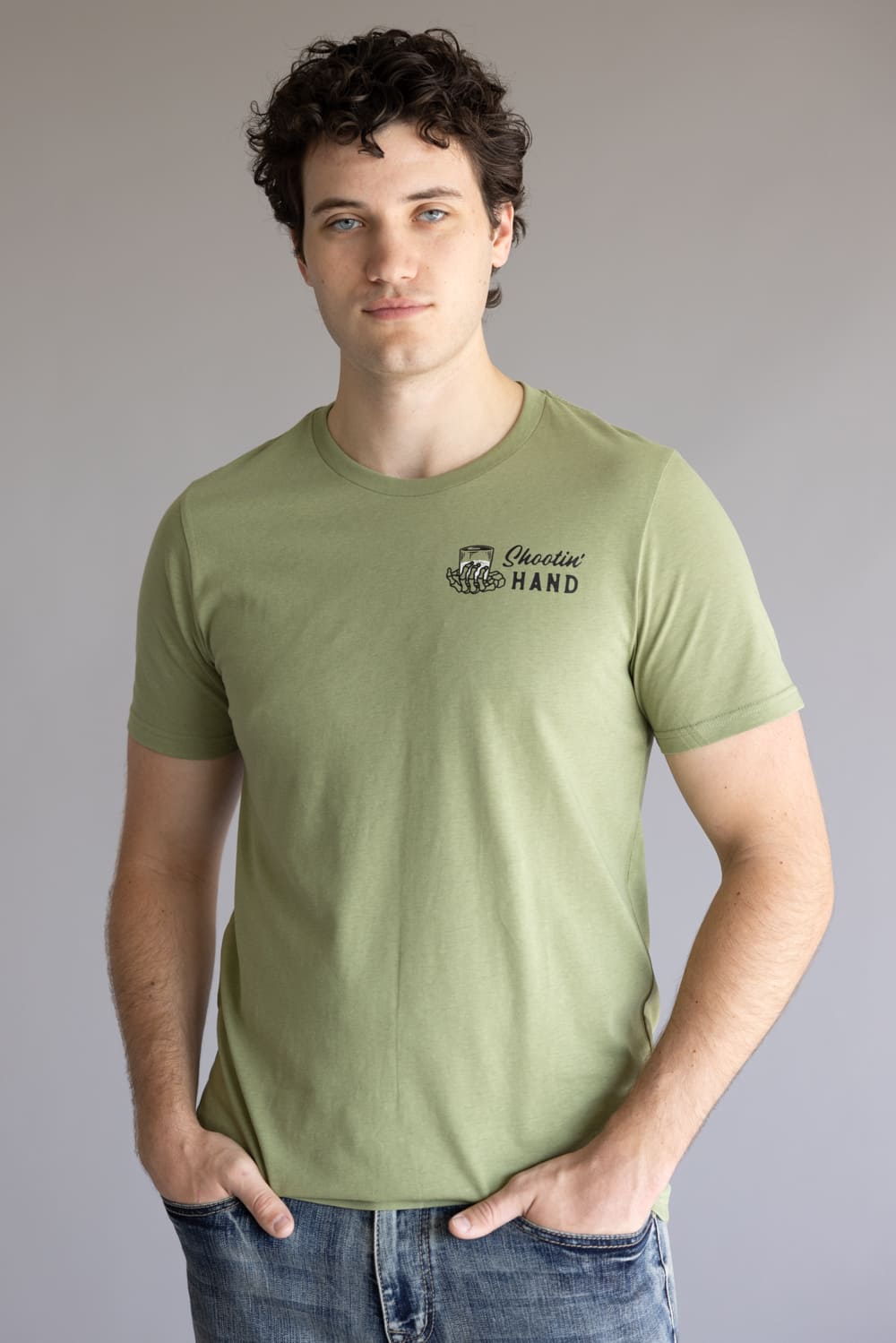 Sendero Provisions Co Shootin Hand T-Shirt for Men in Sage