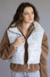 Simply Southern Cropped Puffer Vest for Women in Camo White
