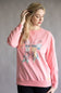 Simply Southern Katarina Bow Pullover Sweatshirt for Women in Pink