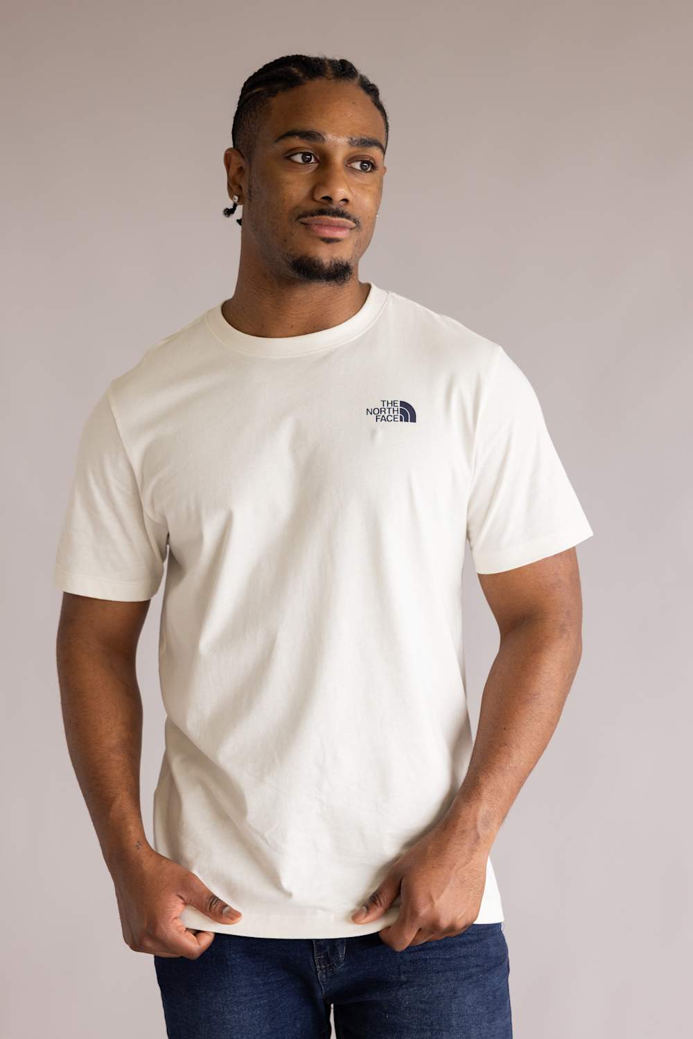 The North Face Stay Exploring Tee for Men in White Dune