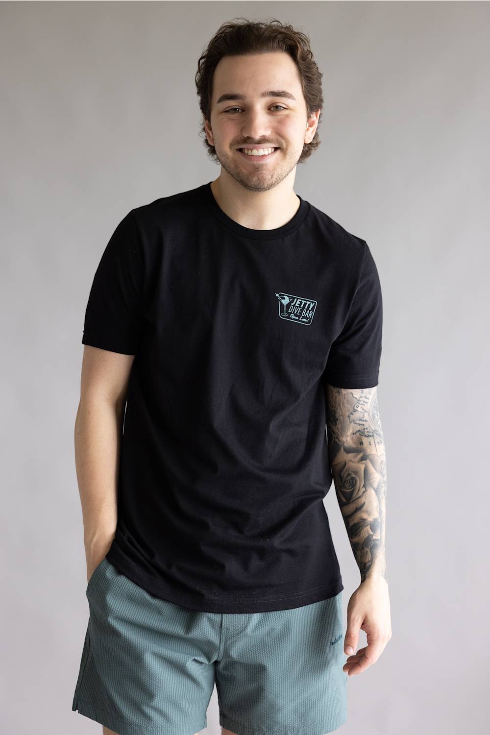Jetty Dive Bar T-Shirt for Men in Black