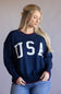 Simply Southern Knit USA Sweater for Women in Navy