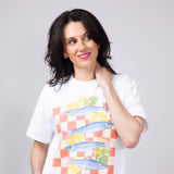 Sardines Lemon Oversized T-Shirt for Women in White