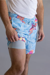 Saxx 2n1 Oh Buoy Swim Shorts for Men in Orchid Blue
