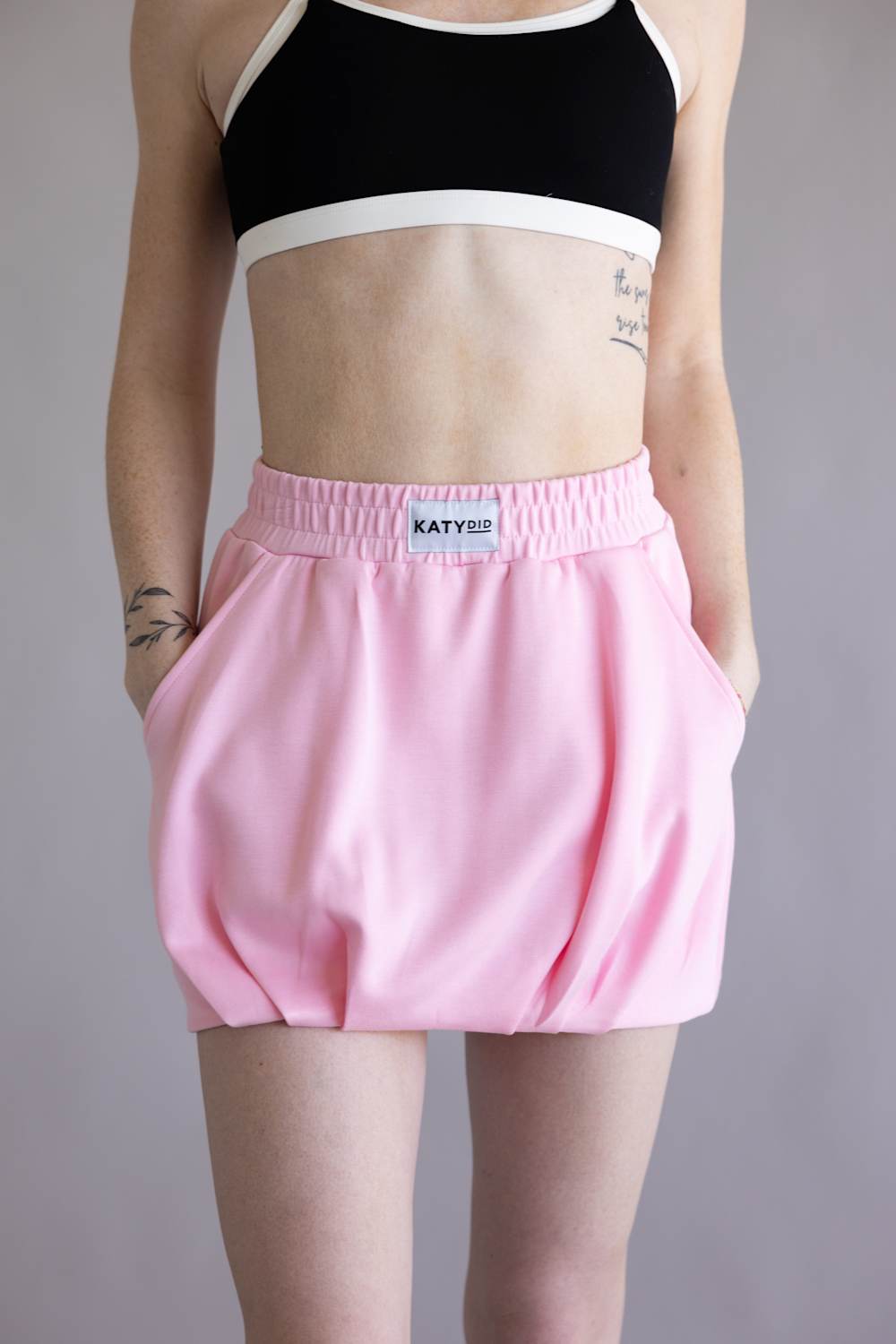 Scuba Bubble Skirt for Women in Pink