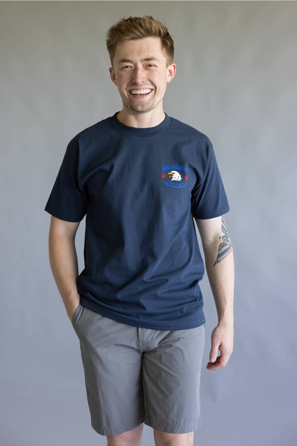 Seager Great American Dream T-Shirt for Men in Navy