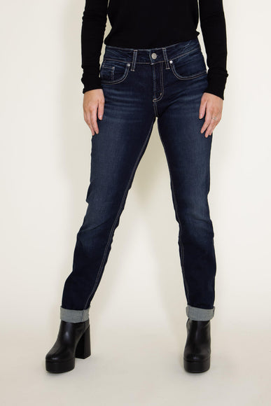 Silver Jeans Boyfriend Mid-Rise Slim Leg Jeans for Women