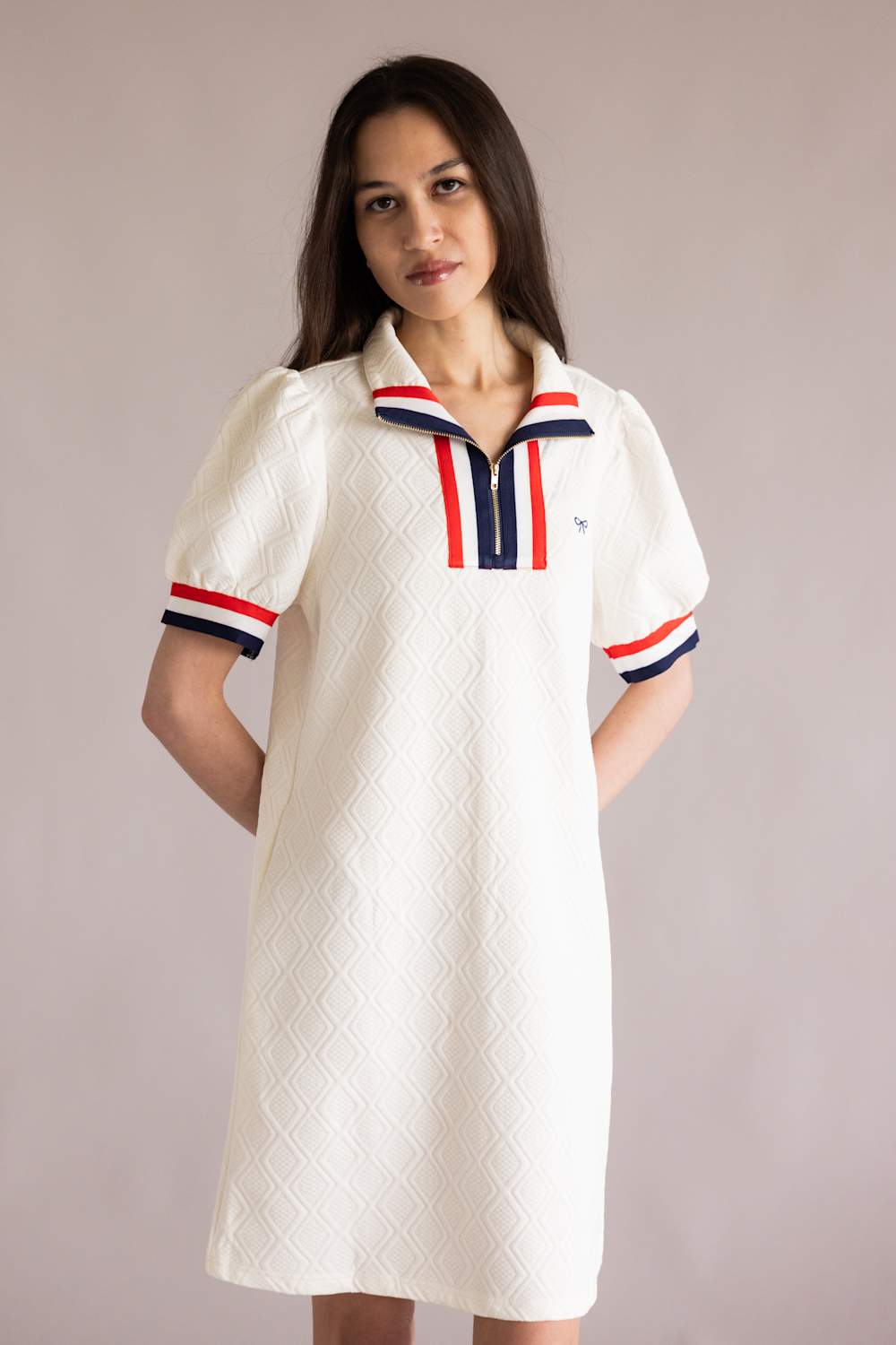 Simply Southern American Girl Zip Dress for Women in White
