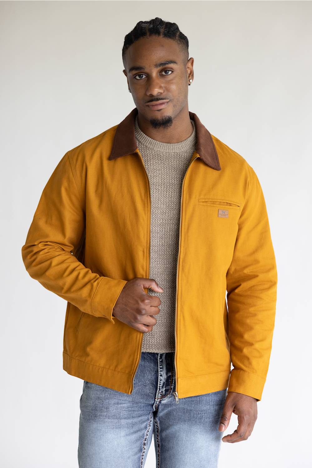 Simply Southern Canvas Jacket for Men in Brown
