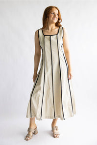 Simply Southern Contrast Seamed Dress for Women in Ivory