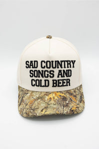 Simply Southern Country & Beer Snapback Hat for Men in Ivory