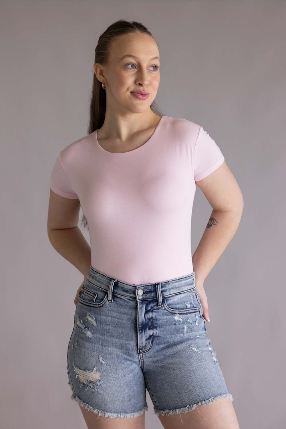 Simply Southern Double Layer T shirt Pink