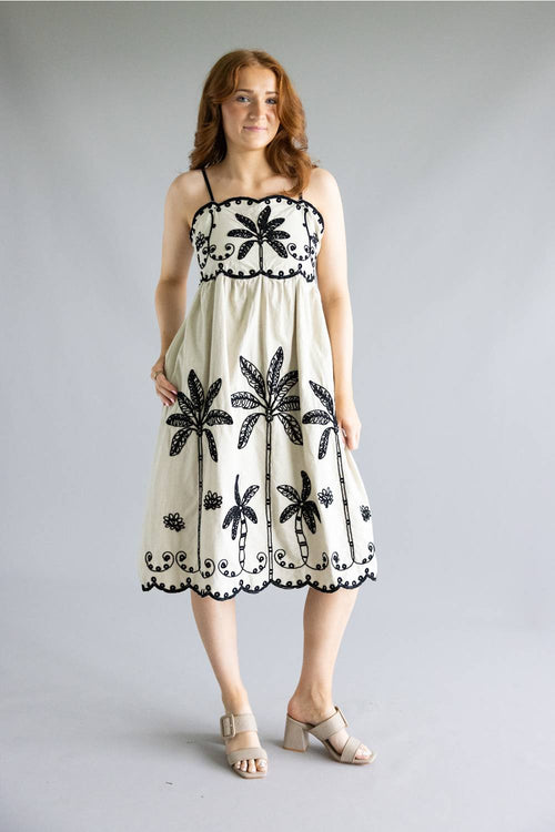 Simply Southern Embroidered Dress for Women in Linen
