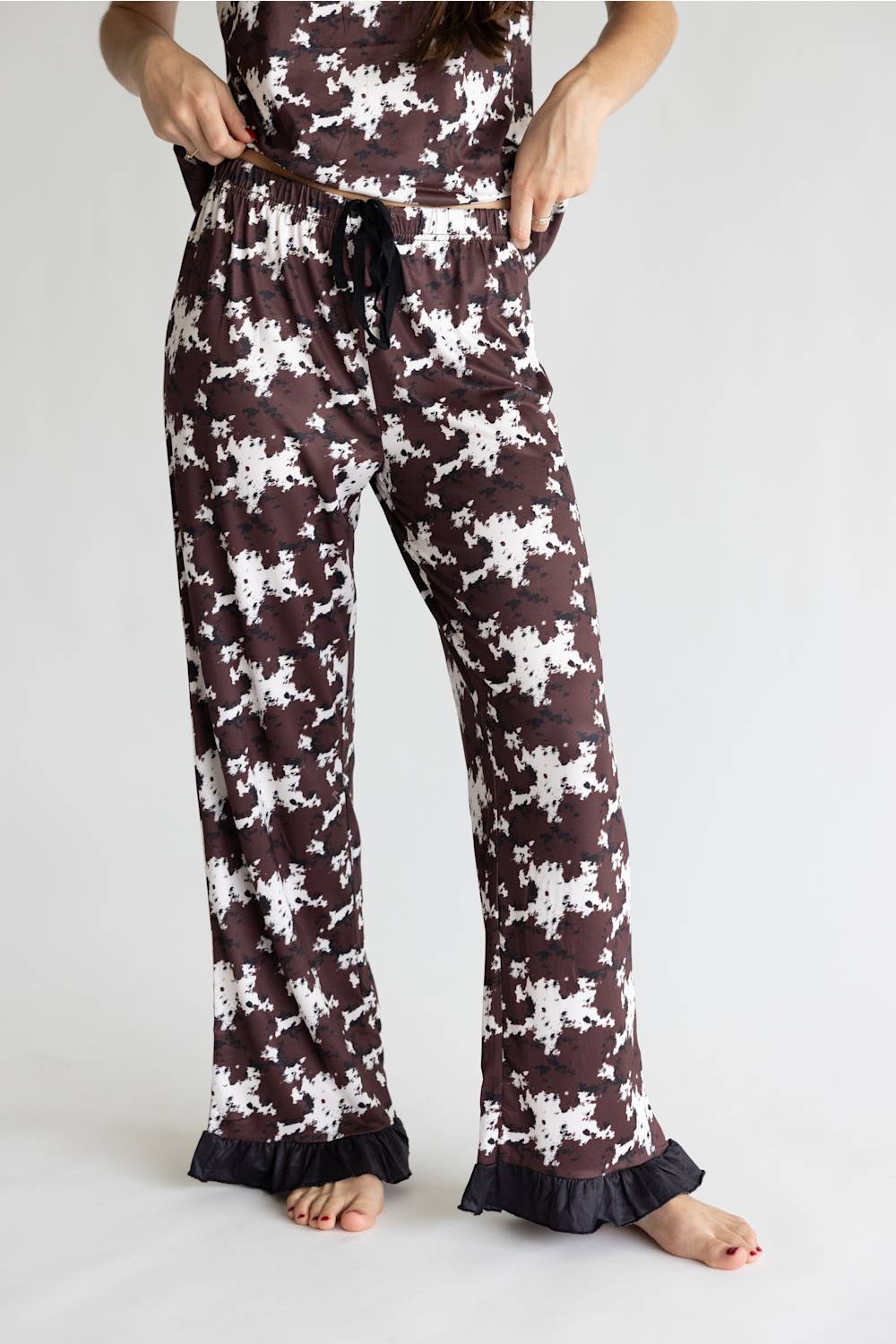 Simply Southern Everyday Lily Pajama Set for Women in Cow Print