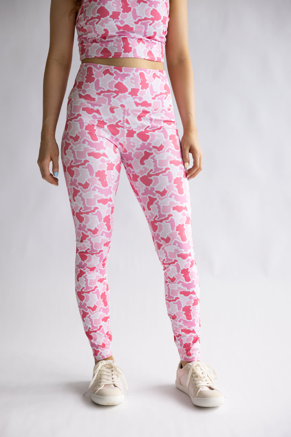 Simply Southern Full Length Leggings for Women in Pink Camo