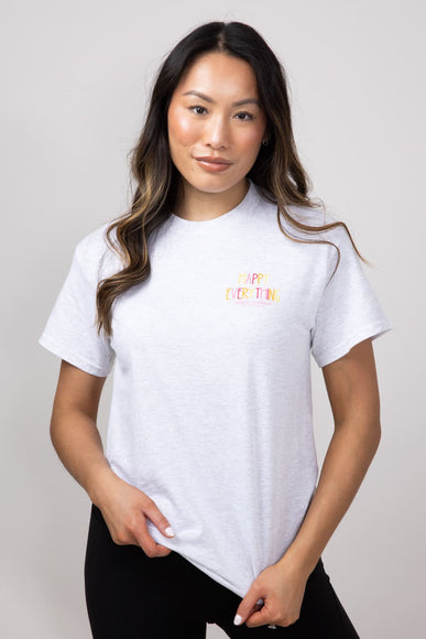 Simply Southern Happy Everything T-Shirt for Women in Ash Gray
