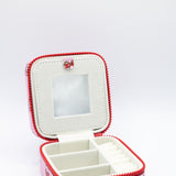Simply Southern Jewelry Box Case in Pink Cherry | 0225-BAG-JWLCASE-CHRY