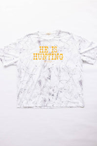 Simply Southern Plus Size He Is Hunting T-Shirt for Women in White Camo
