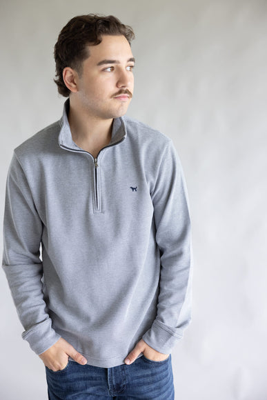 Simply Southern ¼ Zip Neck for Men in Grey | 0225-MN-QTRZIP-GRAY