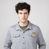 Simply Southern Quilted Shacket for Men in Ash