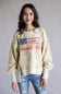 Simply Southern Washed Flag Pullover for Women in Tan