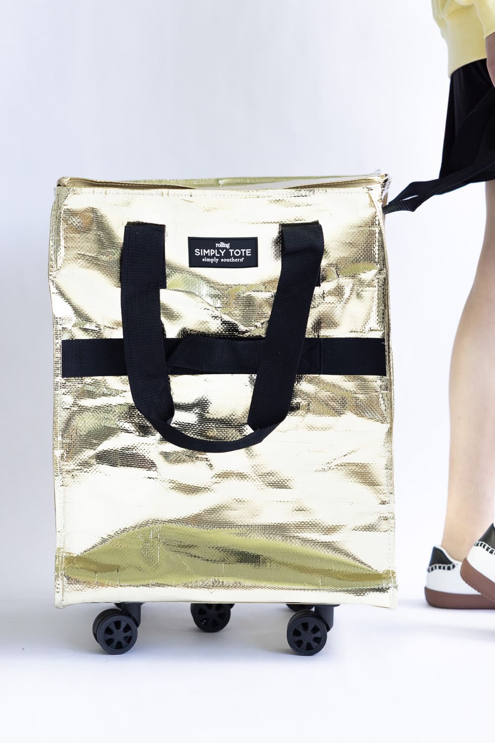 Simply Southern Rolling Tote Bag in Gold
