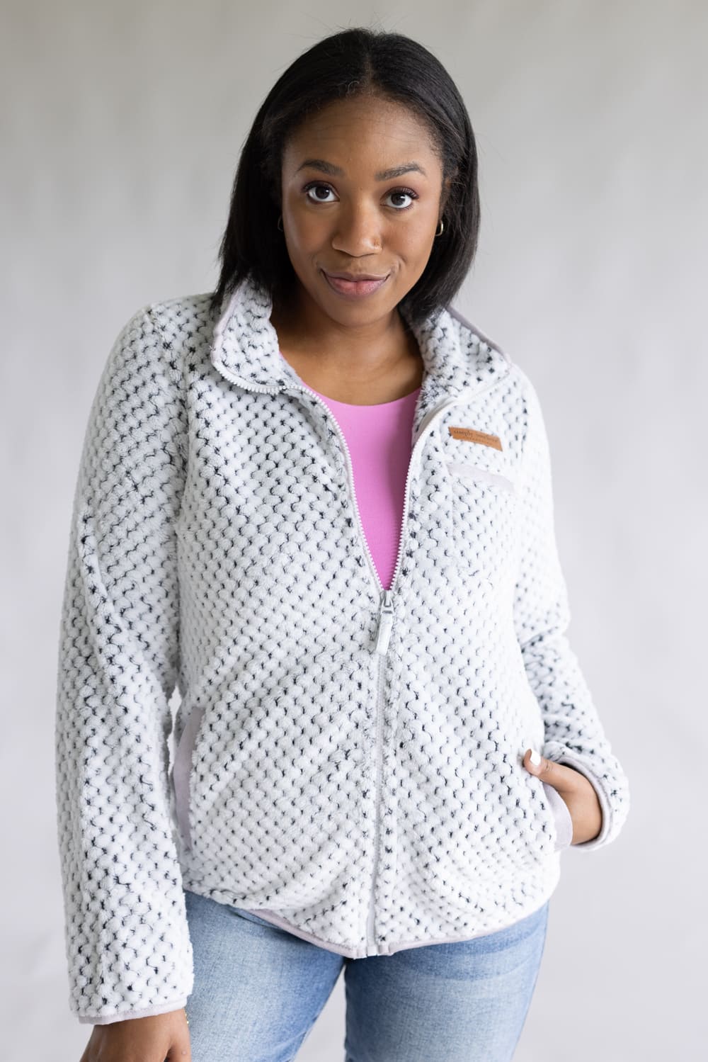Womens Simply Southern Simply Soft Jacket for Women in Frost Grey