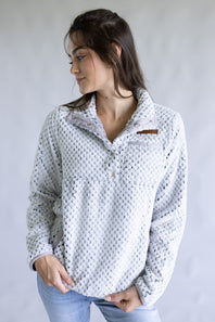 Simply Southern Womens Simply Soft Pullover for Women in Frost Grey
