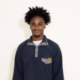 Simply Southern Men's Snap Fleece Pullover for Men in Blue