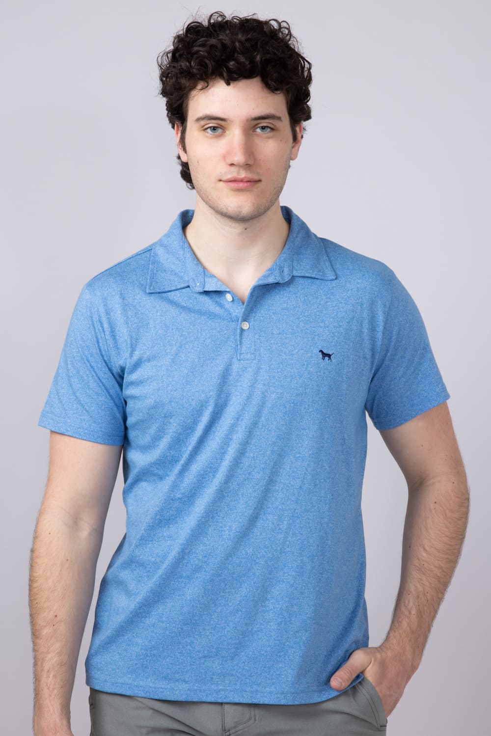 Men's Simply Southern Solid Polo for Men in Blue