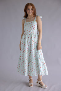 Simply Southern Striped Strawberry Dress for Women in Mint