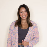 Women Simply Southern Tutti Frutti Cardigan for Women in Pink Multi
