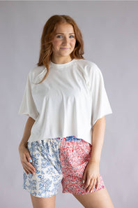 Simply Southern Washed Tee for Women in Pearl