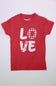 Simply Southern Youth Love Patch T-Shirt for Girls in Red