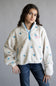Simply Southern Youth Taylor ½ Zip Blue Flower Pullover for Girls in White