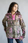 Simply Southern Youth ¼ Zip Fleece Pullover for Girls in Pink Camo