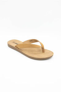 Soda Ella Flip Flops for Women in Tan