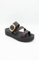 Soda Falke Platform Slide Sandals for Women in Brown