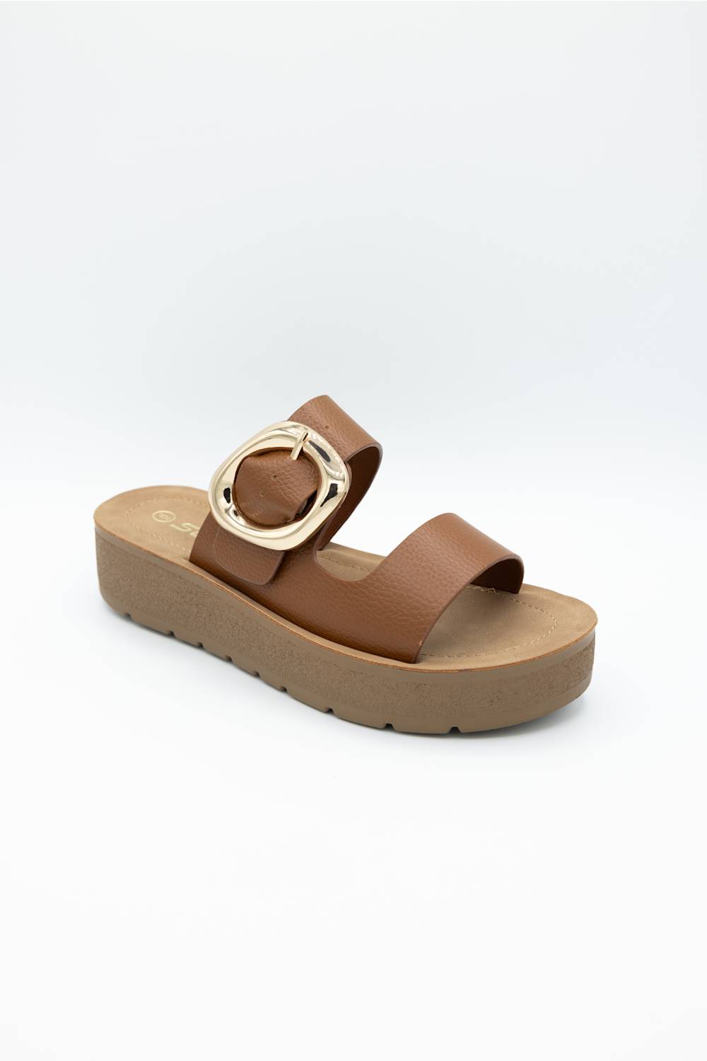Soda Shance Platform Sandals for Women in Cognac