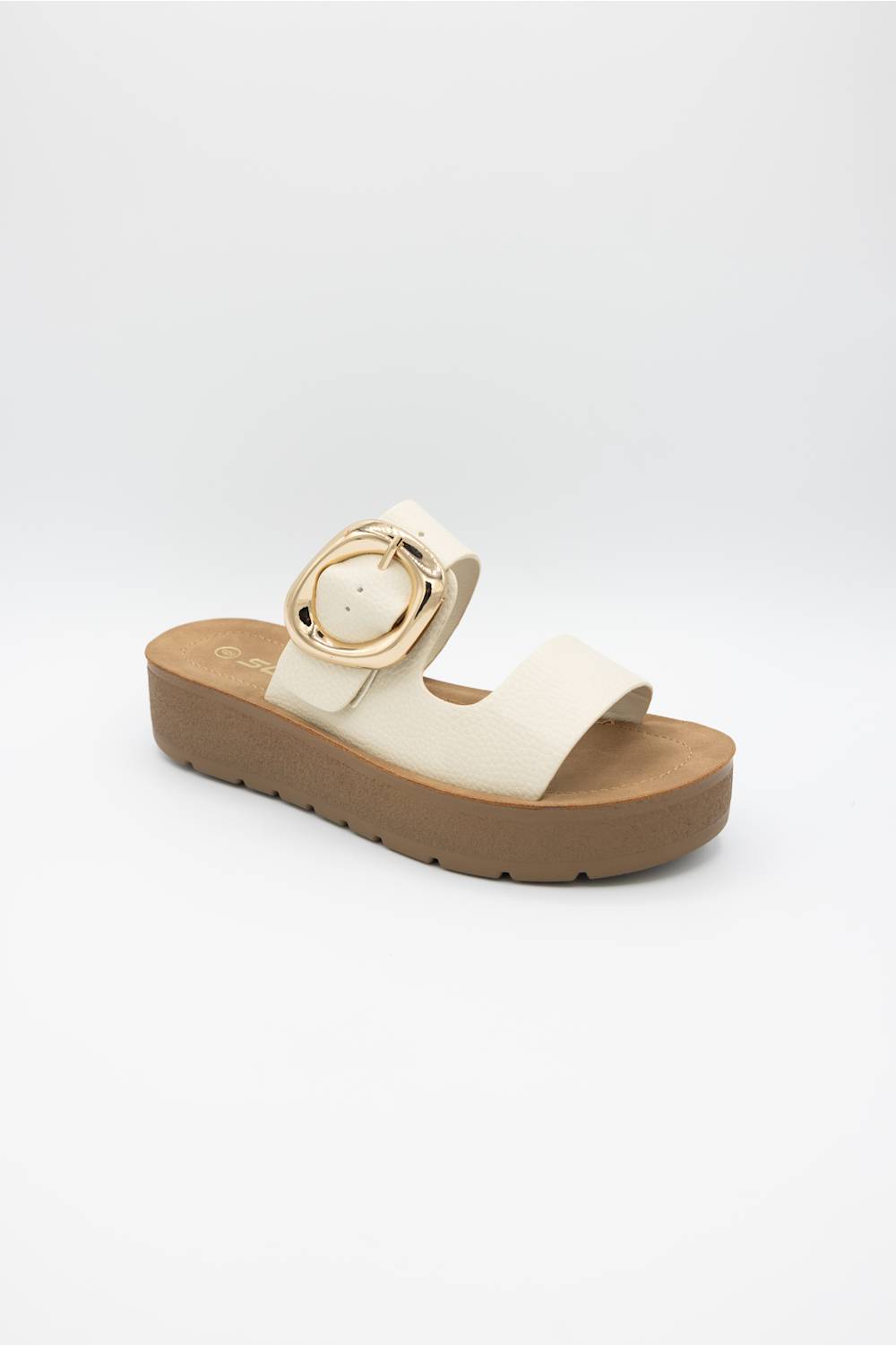 Soda Shance Platform Sandals for Women in Dark Bone