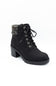 Soda Henry Knit Ankle Lace Up Booties for Women in Black