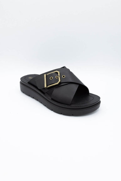 Soda Milli Buckle Sandals for Women in Black