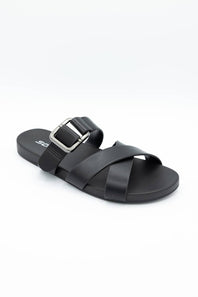 Soda Terse Slide Sandals in Black
