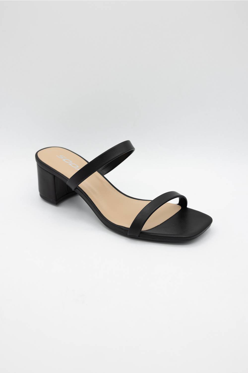 Soda Verlin Block Heels for Women in Black