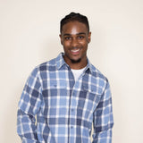 Plaid Flannel Shirt for Men in Blue