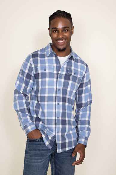Plaid Flannel Shirt for Men in Blue
